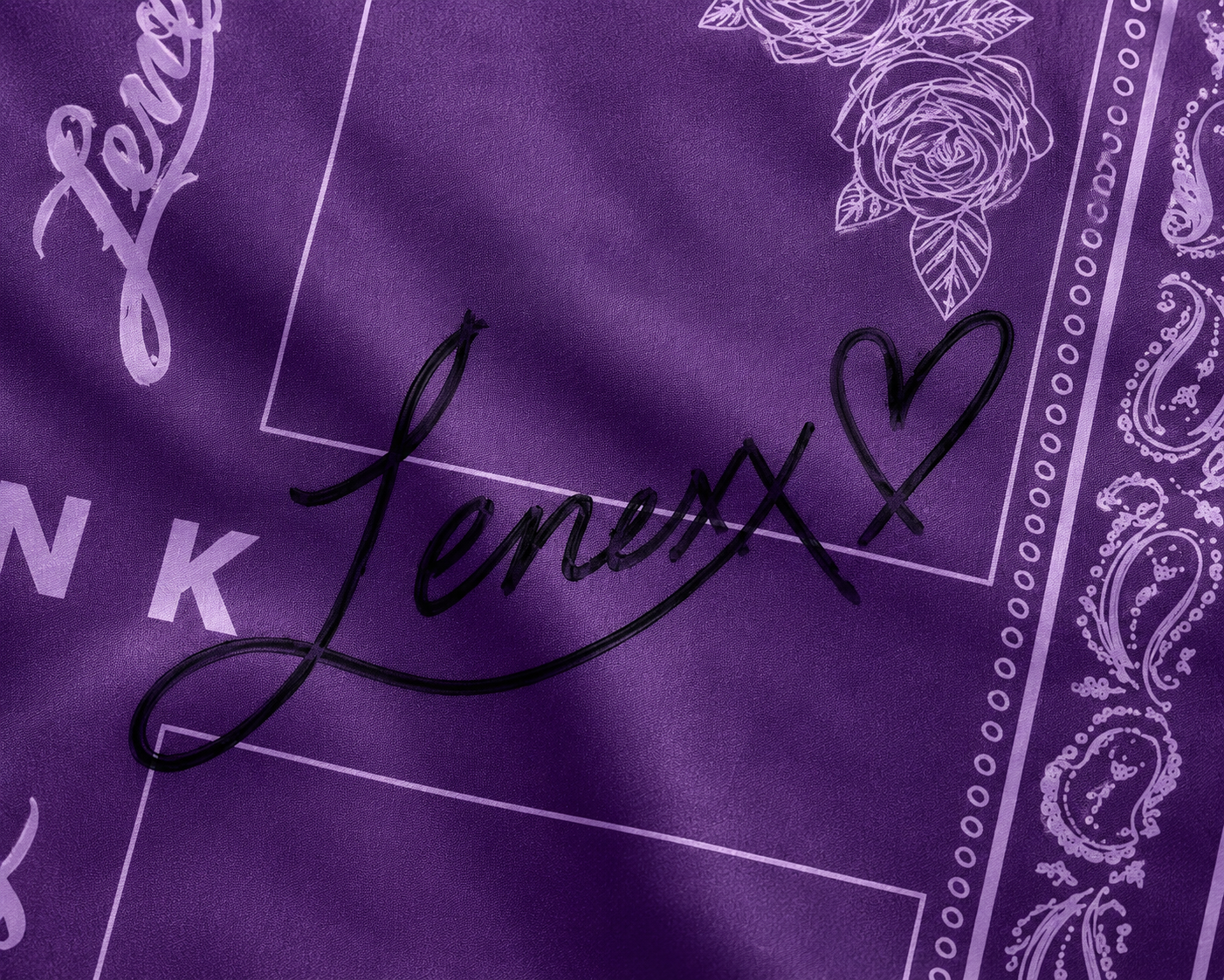 Satin BANDANA "I 💜 FUNKETON"