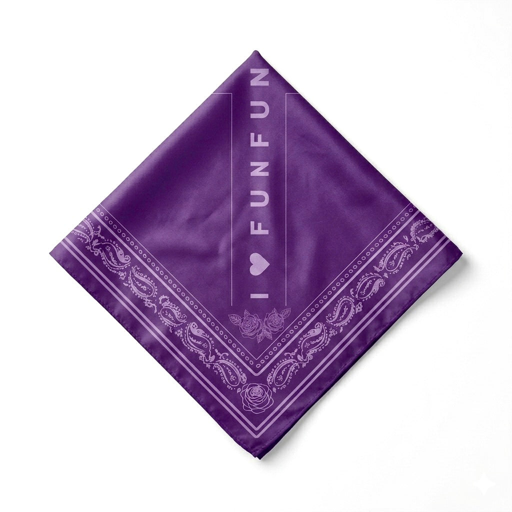 Satin BANDANA "I 💜 FUNKETON"