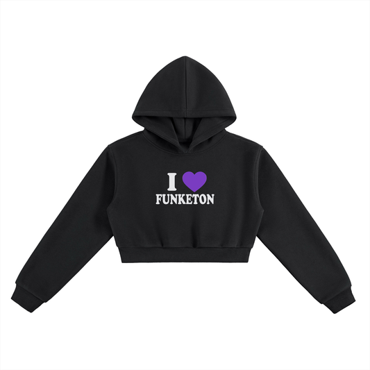 I 💜 FUNKETON Cropped Hoodie