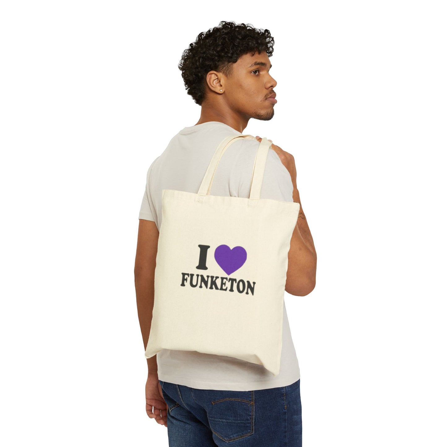 I  💜 Funketon - Cotton Tote Bag