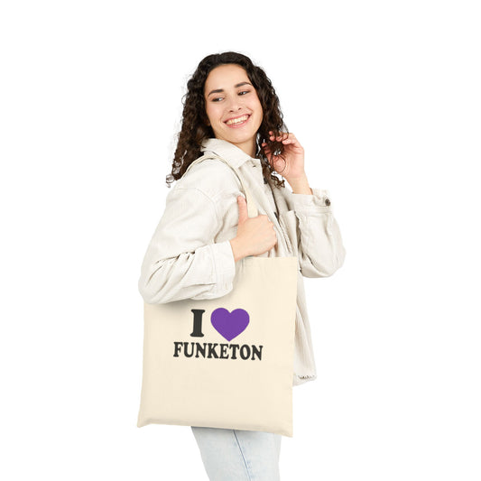 I  💜 Funketon - Cotton Tote Bag
