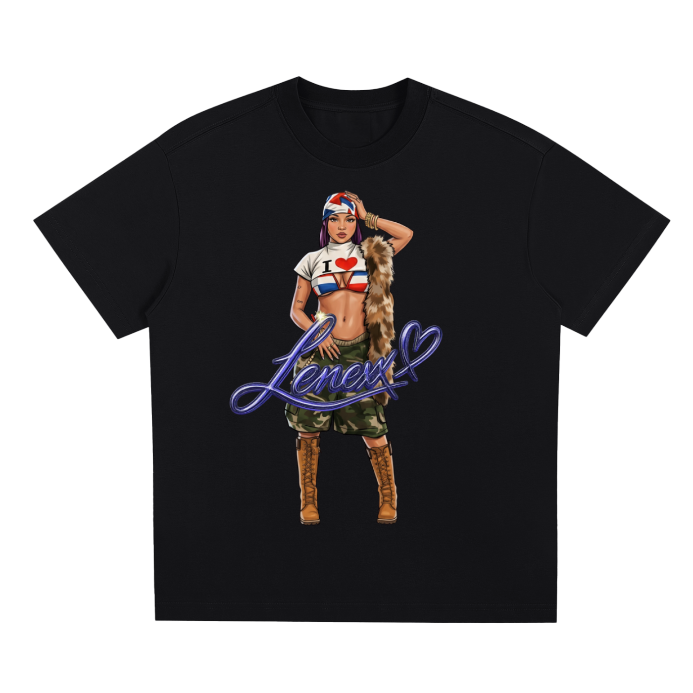 UNISEX Graphic LENEXX T-Shirt Close Up