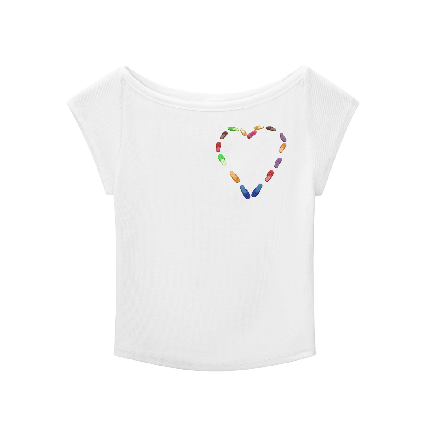Chancleta heart♥️  - Wide Neck Baby T-shirt