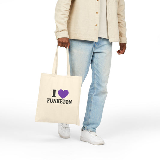 I  💜 Funketon - Cotton Tote Bag