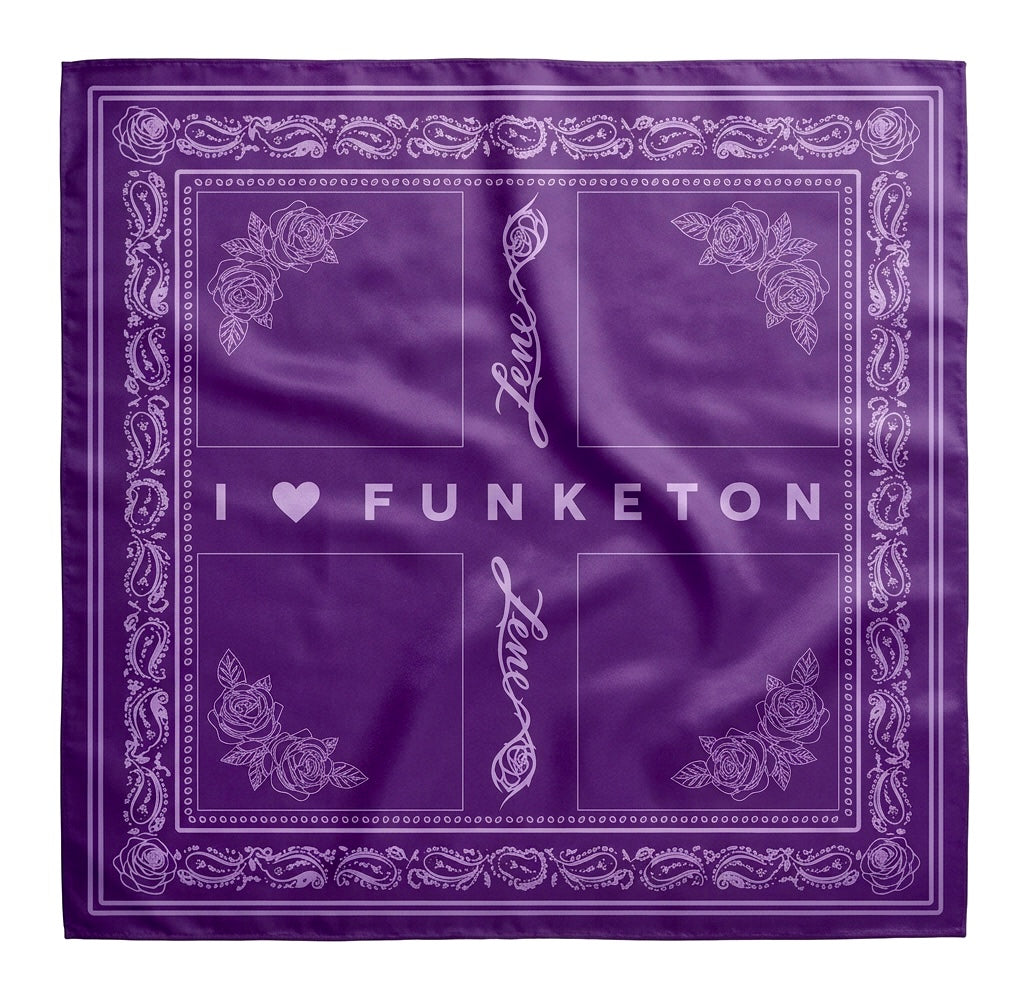 Satin BANDANA "I 💜 FUNKETON"