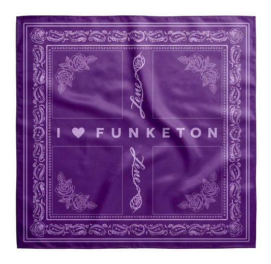 Satin BANDANA "I 💜 FUNKETON"