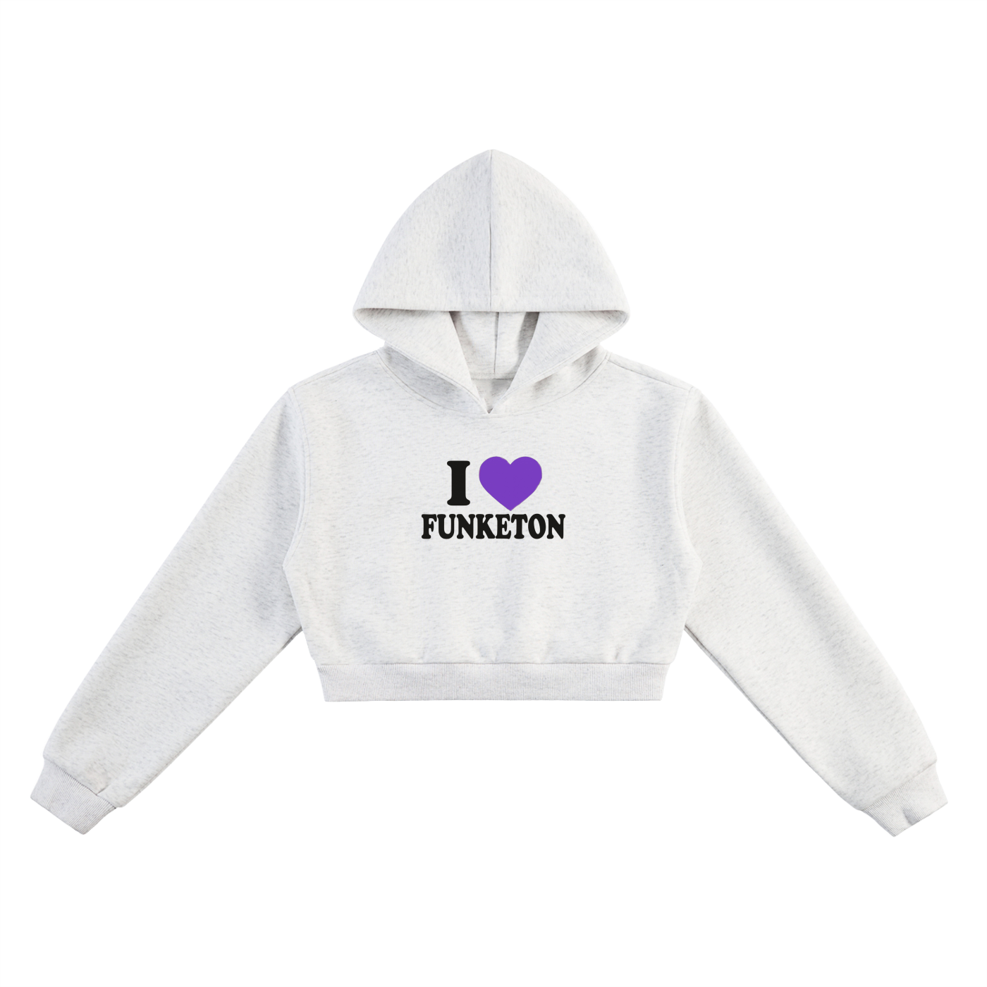 I 💜 FUNKETON Cropped Hoodie