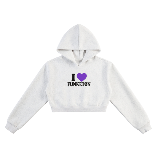 I 💜 FUNKETON Cropped Hoodie
